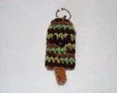 Amigurumi Popsicle Keychain - Chocolate Mint