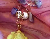 Skulls & Flowers Swarovski Crystal Necklace