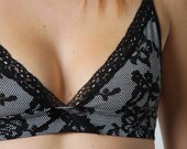 Lace print triangle bralette