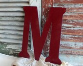 Letter M Initial M Vintage Metal Sign by avintageobsession on etsy