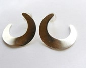 Sterling Silver Moon Shape Earrings