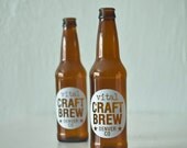 CUSTOM printed beer bottles - set of 60 screen printed brown glass bottles