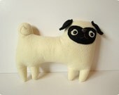 MADE TO ORDER - Pixel the baby pug - Handmade plush pug dog