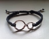 Grey Infinity Figure 8 Macrame Bracelet