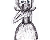 Sweet Heart With a Sweet Tooth 8x10 Cadouxdle sketch