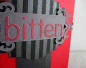 1 OOAK Goth Greeting card Blank Gothic Vampire Bitten by Vampiregothchick