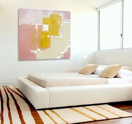 GHOST RANCH original abstract modern painting - gallery fine art - contemporary interior design - ooak home wall decor - southwest geometric