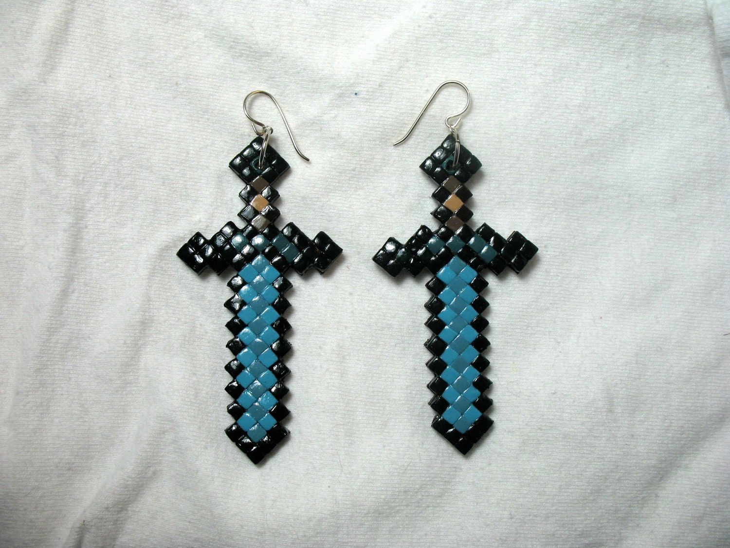 Minecraft Diamond Sword Earrings