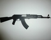 AK-47 Steel Wall Art Rifle Silhouette