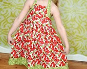 Sundress, Halter Dress,Easter, Poppy Print, Toddler,Preteen