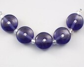 Sparkling Ink Blue Buttons bead set 5