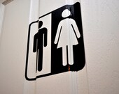Restroom Sign Vinyl Sticker