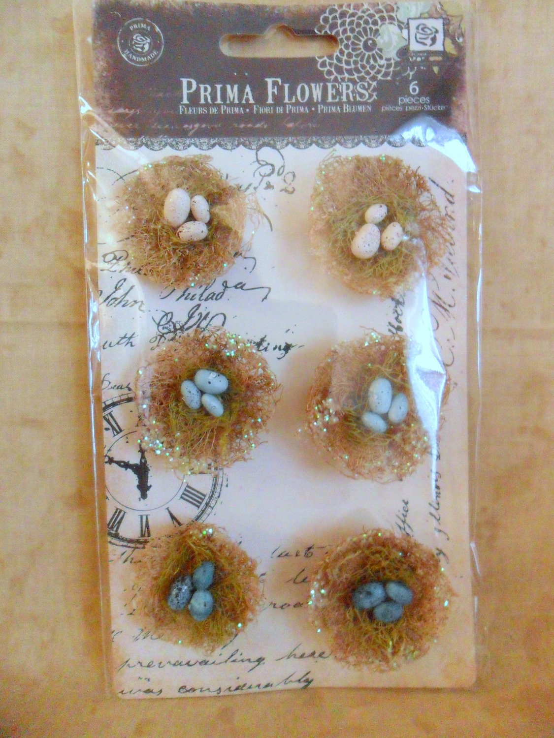 Cradle Robin's Eggs Blue Nests by Prima-FREE SHIPPING