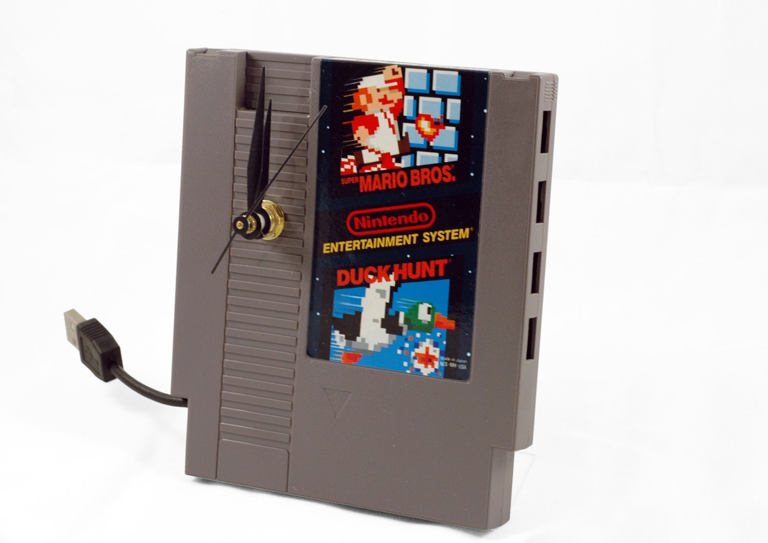 NES Desk Clock USB Hub - Super Mario Bros/Duck Hunt