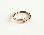 Adjustable Copper Ring Overlapping Ring Copper Wire Antiqued Copper Nominal US Size 10 UK Size 'T' - Spoon37 Adjustable Copper Ring Overlapping Ring Copper Wire Antiqued Copper Nominal US Size 10 UK Size 'T' - Spoon37