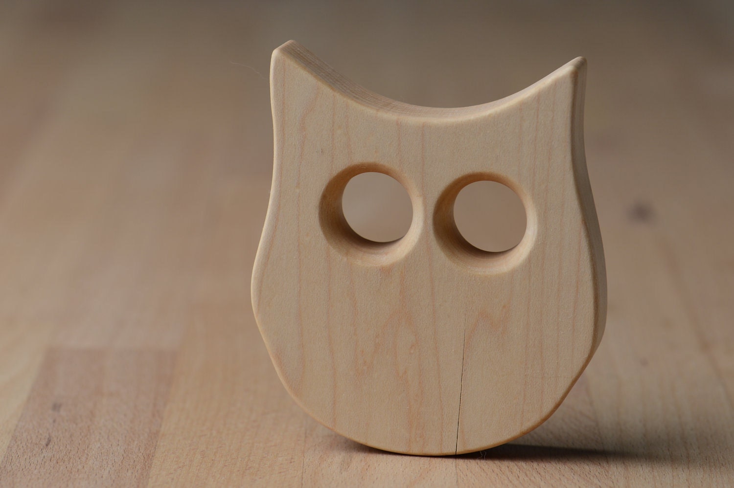 Featured in MARTHA STEWART MAGAZINE May issue 2012 Wood Teether owl wooden toy natural baby toy photo prop