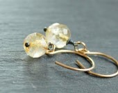 Gemstone Earrings -  Oxidized Silver, Citrine,  Handmade Earrings,  Sterling silver, Gold Filled,   Gemstone Jewelry, Birthstone, AAA