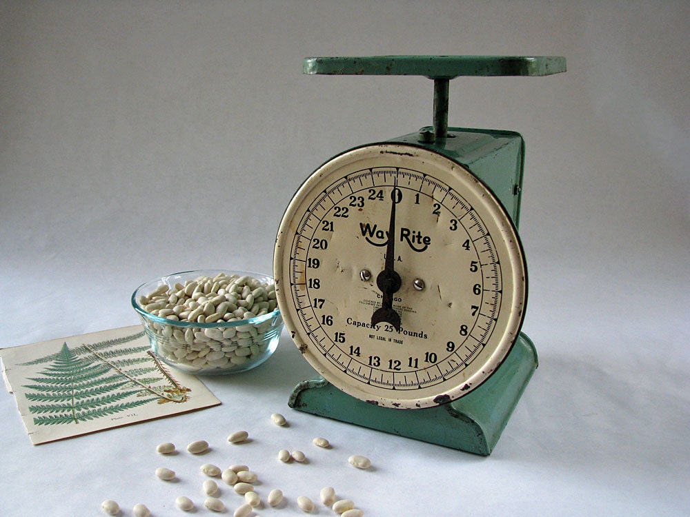 Way rite scale, vintage counter scale, farmhouse green - fernswoodpixie Way rite scale, vintage counter scale, farmhouse green - fernswoodpixie