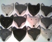 Wolf Pack 4 Felt Wolf Ornaments