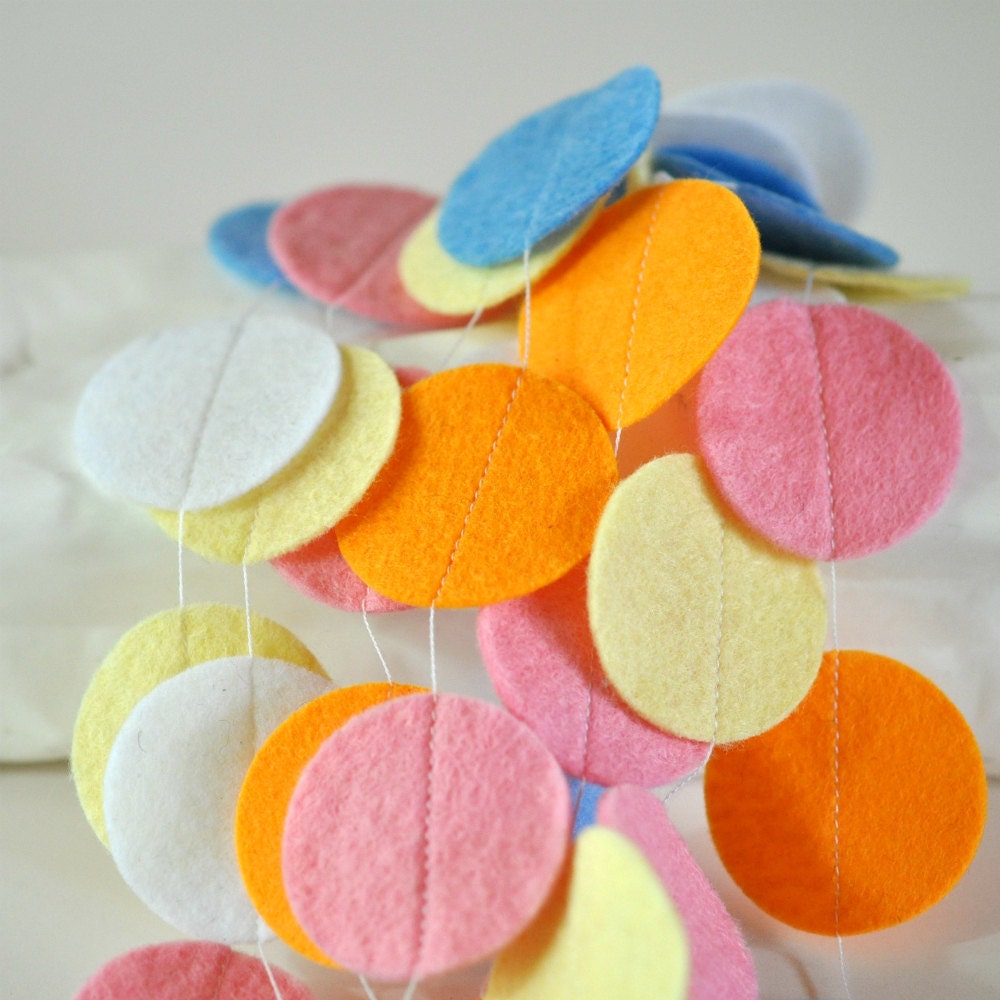 Felt Garland Large Circle- Gelati Sorbet