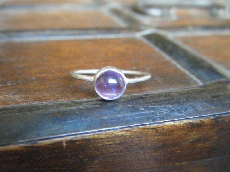 Amethyst and Sterling Silver Ring Size 6