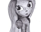 Princess 8x10 sketch print