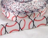 Baseball 7/8" Grosgrain Ribbon 3 Yards