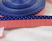 Stars & Stripes 7/8" Grosgrain Ribbon