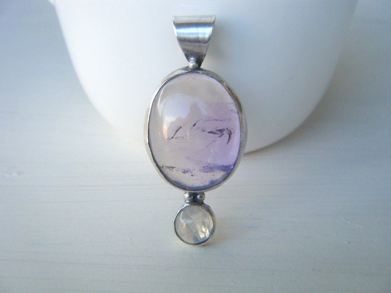 Amethyst and moonstone pendant ON SALE