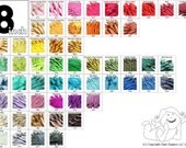 100 YKK Brand 8 Inch Zippers Mix and Match hot pink light yellow black white bubble gum mint aqua peach beige avocado