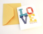 LOVE - the best four letter word greeting card