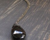 Bewitched.  Black Crystal Pendant necklace
