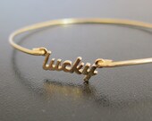 Lucky Charm Bracelet, Lucky Bangle Bracelet, Good Luck Bracelet, Gold Lucky Charm Jewelry, Lucky Jewelry, Gift of Luck, Lucky Bracelet