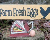Farm Fresh Eggs Wooden Sign (Mustard Yellow)
