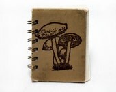 Ecru Mushrooms - Screen-Printed Mini Journal