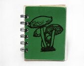 Grass Green Mushrooms - Screen-Printed Mini Journal