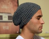Gray/Grey Slouchy Beanie Wool Blend