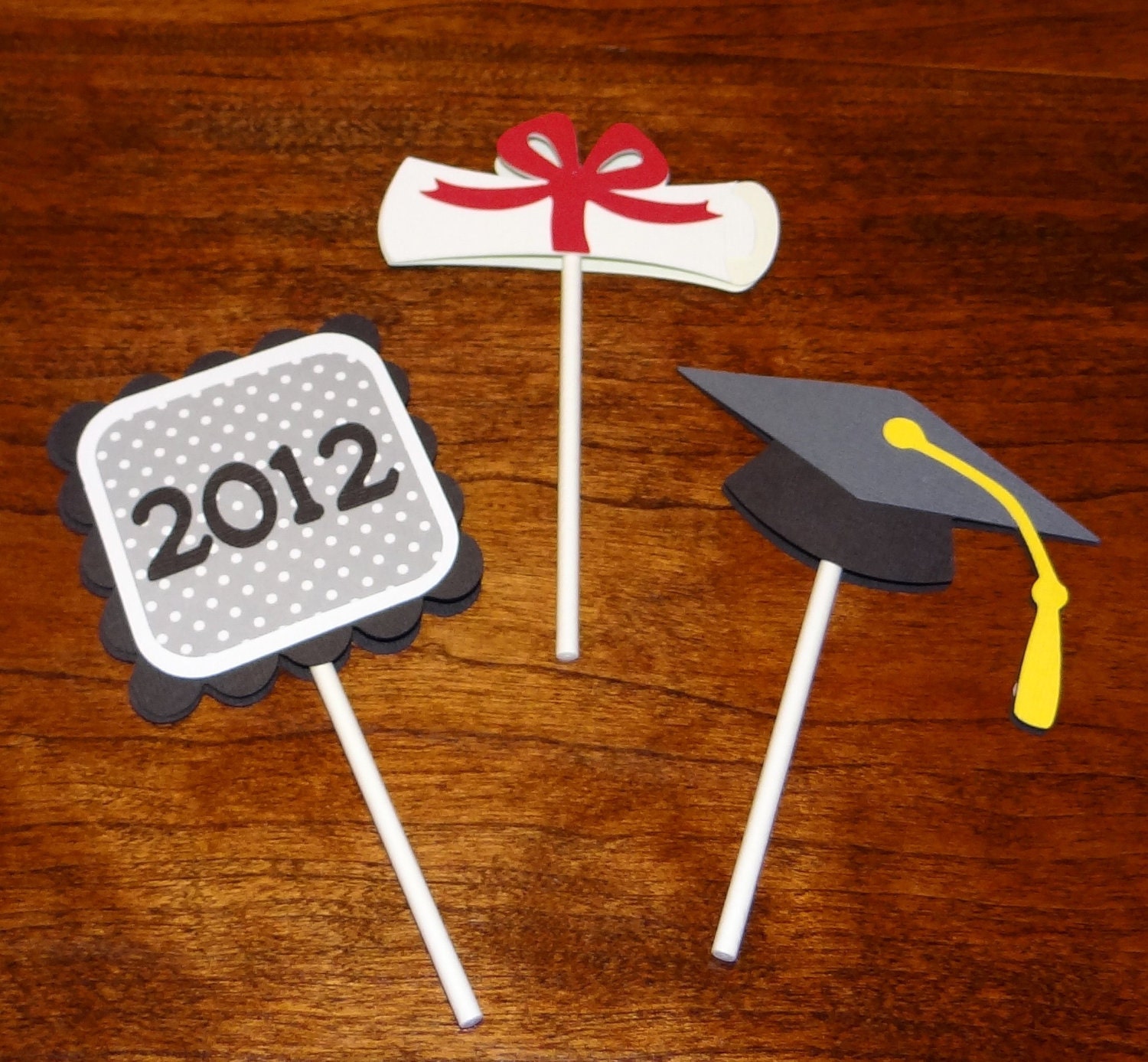 Graduation Cupcake Toppers - Graduation Supplies, Graduation Toppers, Graduation Decorations