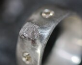 Rough Diamond and Champaign diamond Ring