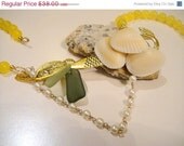 MothersDaySale For the Love of The Little Mermaid   (Sea Glass, Shell, Mermaid Necklace)