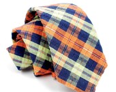 FORAGE sample sale. necktie / blue & orange