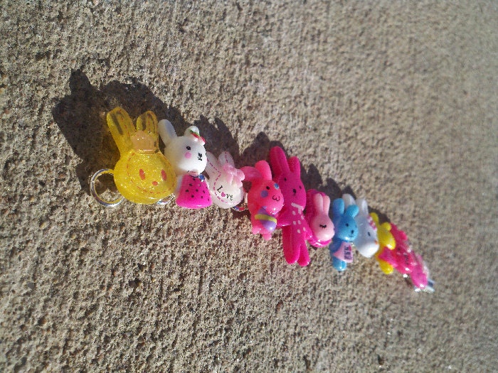 Easter SALE SALE Kawaii Bunny Rabbit Charm Bracelet tons of bunnies