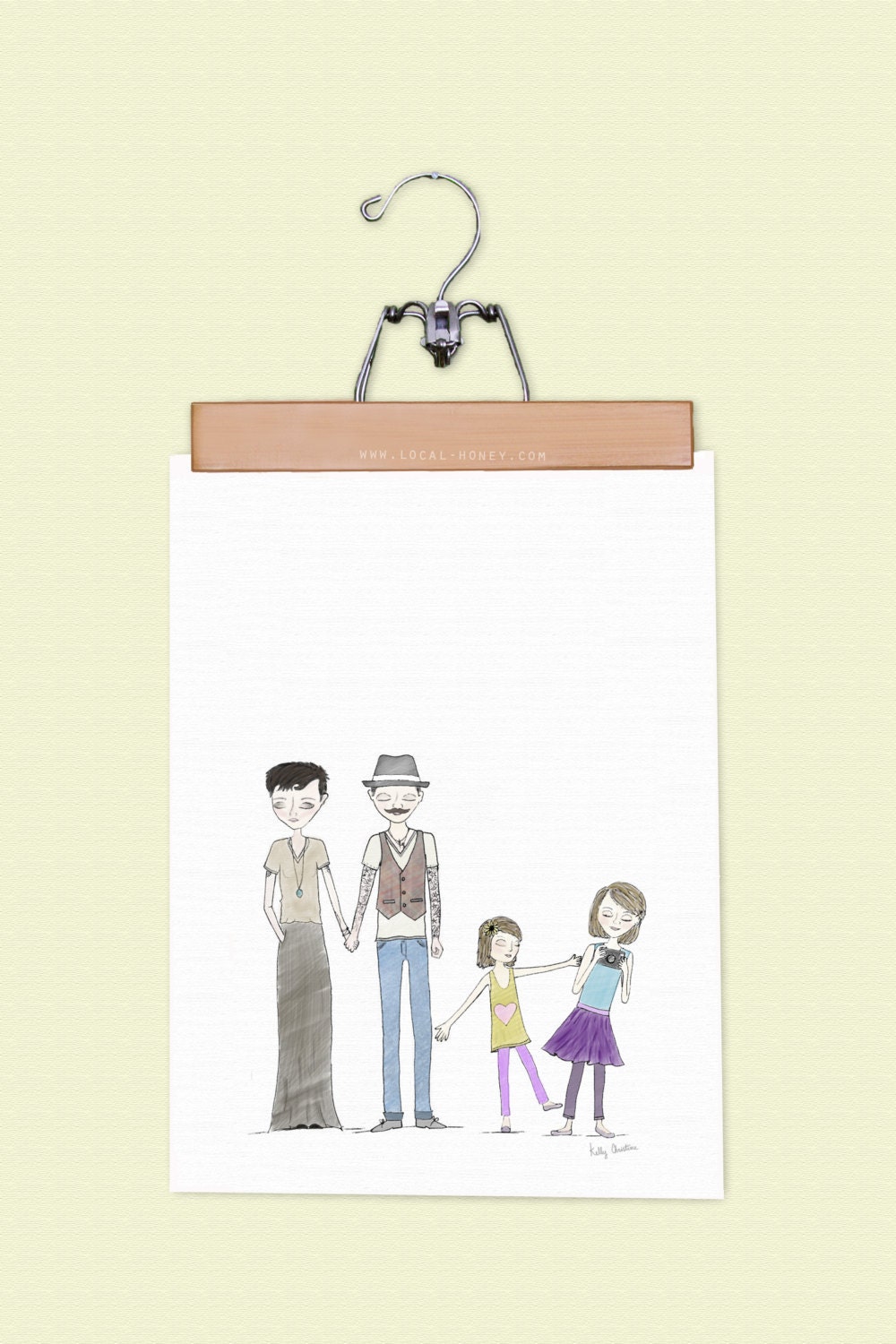 Family of 4 - Unique Custom Portraits