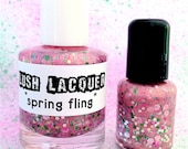 Spring Fling :  Custom-Blended Glitter Nail Polish / Lacquer         (One regular size bottle 15 ml size)