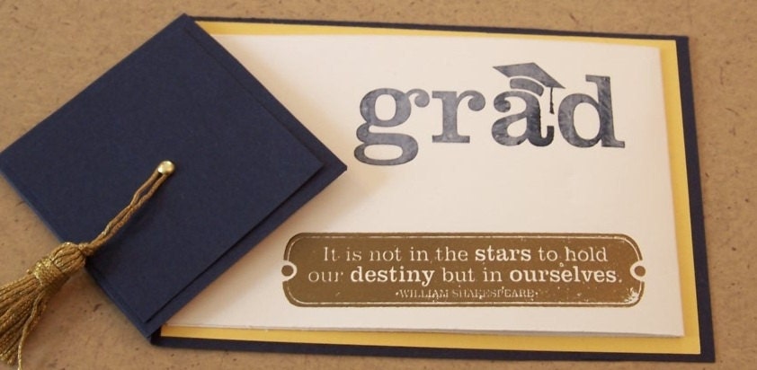 Handmade Graduation Card or Invitation or announcement