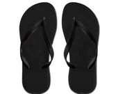 Solid Black Colour Flip Flops - ELDSHOP