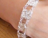 Handmade Silver Square Fluidity Bracelet