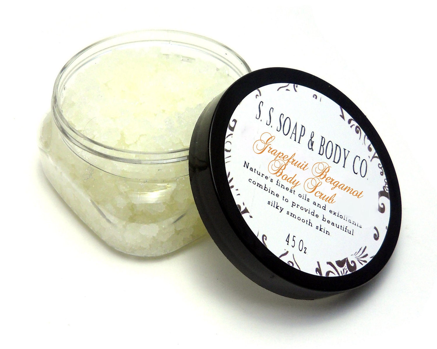 Grapefruit Bergamot Body Scrub - Dead Sea Salt and Sugar and Essential Oils