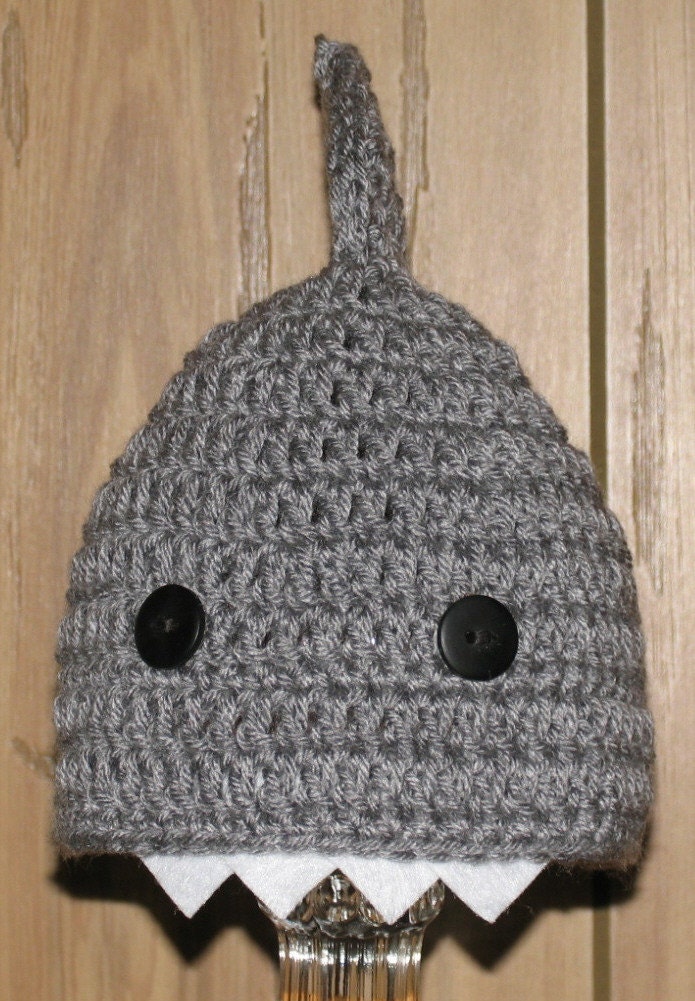 Shark Hat   Size:  1 to 3 Years Old  (Toddler)