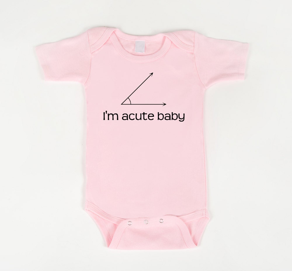 I'm Acute baby math geek onesie (Pink)